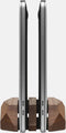Oakywood Dual Laptop Dock - Massief Walnoot - Echt Hout Verticale MacBook/Laptop/Tablet Standaard - Clean Desk Design