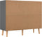 vidaXL - Dressoir - 90x30x72 - cm - bewerkt - hout - grijs