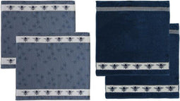 DDDDD Honey - 2x Theedoek & 2x Keukendoek - Blue