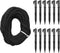 vidaXL - Kerstboom - met - grondpin - 732 - LED's - warmwit - 500 - cm