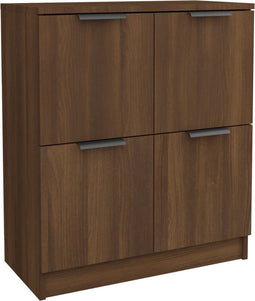 vidaXL - Dressoir - 60x30x70 - cm - bewerkt - hout - bruin - eikenkleur