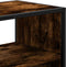 vidaXL - Tv-meubel - 80x31x39,5cm - bewerkt - hout - metaal - gerookt - eikenkleurig