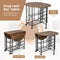 Coast 3-Delige Eettafelset - Inklapbaar - Met Metalen Frame - Vintage