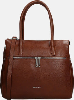 Gigi Fratelli Dames Leren Schoudertas iPad Romance Business ROM8005 Brandy