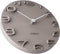 Wandklok On The Edge - Warm Grijs met chromen wijzers - Ø42cm