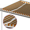 vidaXL - Luifel - handmatig - uittrekbaar - met - LED - 600x350 - cm - geel - en - wit