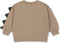 Konges Sløjd Lou Sweatshirt/Trui Animal Spike Dino - Oxford Tan - Maat 5-6 jaar