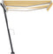 vidaXL - Luifel - handmatig - uittrekbaar - met - LED - 300x250 - cm - geel - en - wit