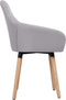 vidaXL - Eetkamerstoelen - 2 - st - stof - lichtgrijs