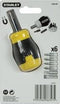Stanley 0-66-357 - Multibit Stubby Schroevendraaier - Magnetische bithouder - Zwart Geel