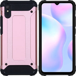 iMoshion Hoesje Geschikt voor Xiaomi Redmi 9A Hoesje - iMoshion Rugged Xtreme Backcover - Rosé