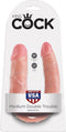 King Cock U-Shaped Double Trouble Dubbele Dildo Medium - beige