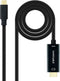 USB C to HDMI Cable NANOCABLE 10.15.5133 3 m Black 4K Ultra HD