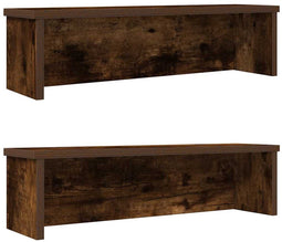 vidaXL - Keukenrekken - stapelbaar - 2 - st - 50x15x16 - cm - gerookt - eikenkleurig