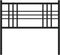vidaXL - Hoofdbord - 107 - cm - metaal - zwart