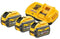 DeWalt DCB118X3-QW - Oplader en 3 accu's - 54V XR FLEXVOLT en 18V XR - 9,0 Ah (3 st.)