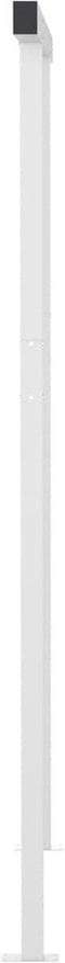 vidaXL - Luifel - automatisch - uittrekbaar - met - palen - 4,5x3 - m - geel - en - wit
