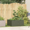 vidaXL - Plantenbak - 80x80x40 - cm - koudgewalst - staal - olijfgroen