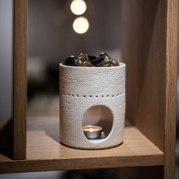 Scentchips® Fossil - Waxbrander - Geurbrander - Oliebrander - Wax Melts Brander - Aromabrander - Ook Geschikt Voor Essentiële Oliën - Geurolie - Waxmelts - Wit
