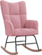 vidaXL - Schommelstoel - fluweel - roze