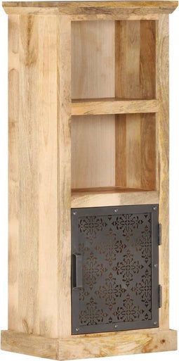 vidaXL - Hoge - kast - met - deur - 45x32x110 - cm - massief - mangohout