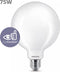 Philips LED lamp - Globe E27 - Warmwit licht 2700K - 8.5W - Mat glas