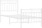 vidaXL - Bedframe - met - hoofd- - en - voeteneinde - metaal - wit - 75x190 - cm