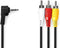 Nedis Audio-Videokabel - 3,5 mm Male - 3x RCA Male - Vernikkeld - 1.00 m - Rond - PVC - Zwart