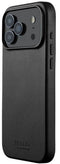 Mujjo iPhone 17 Pro Max - Volledig lederen hoesje - 1mm verhoogde rand - Zwart