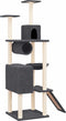 vidaXL - Kattenmeubel - met - sisal - krabpalen - 168 - cm - donkergrijs