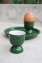 CABANAZ - eierdop, keramiek, EGG CUP, donkergroen