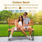 Coast Tuinbank - Loveseat Acaciahout met Metalen Frame - Rugleuning - Naturel/Zwart