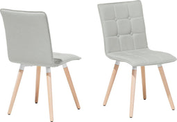 BROOKLYN - Eetkamerstoel - Grijs - Polyester