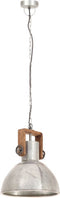 vidaXL Hanglamp industrieel rond 25 W E27 30 cm zilverkleurig