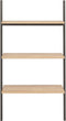 vidaXL - Ladderrek - met - 3 - schappen - 64x34x116 - cm - lichtbruin - en - zwart