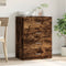vidaXL - Dressoir - 60x39x80 - cm - bewerkt - hout - gerookt - eikenkleurig
