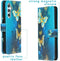 iMoshion Hoesje Geschikt voor Samsung Galaxy A54 (5G) Hoesje Met Pasjeshouder - iMoshion Design Softcase Bookcase - Blauw / Blue Butterfly
