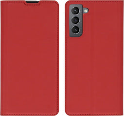iMoshion Hoesje Geschikt voor Samsung Galaxy S21 Hoesje Met Pasjeshouder - iMoshion Slim Folio Bookcase - Rood