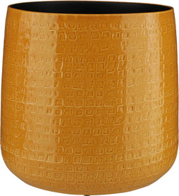 Mica Decorations Floyd Ronde Bloempot - H30 x Ø32 cm - Keramiek - Oker