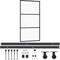 vidaXL - Schuifdeur - met - beslag - 102x205 - cm - aluminium - en - ESG-glas