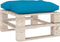 vidaXL - Palletkussen - stof - blauw