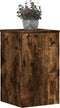 vidaXL - Plantenstandaards - 2 - st - 30x30x50 - cm - bewerkt - hout - gerookt - eiken