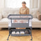 Coast 3-in-1 Babybed - Donkergrijs - 87 x 63 x 85 cm - Co-Sleeper met Matras - 6-Voudig Verstelbaar