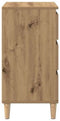 vidaXL - Nachtkastje - Artisan - Eiken - 40x35x70 - cm - Bewerkt - Hout