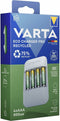 Varta Eco Charger Pro Recycled - Batterijlader - 4 x 800 mAh AAA - Grijs (4 stuks)