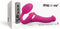 Strap-On-Me - Vibrerende Strapless Strap-on Voorbinddildo Met Luchtdruk Stimulatie - Roze