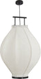 Mica Decorations Pego - Hanglamp - H73 x Ø54 cm - Linnen - Off-white
