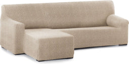 Hoes voor chaise longue met korte armleuning links Eysa ROC Beige 120 x 120 x 360 cm