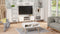 TV-meubel - houten poten - 155x40x50 cm - wit