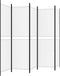 vidaXL - Kamerscherm - met - 5 - panelen - 250x180 - cm - stof - wit